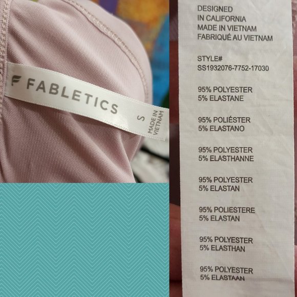Fabletics Blush Pink Vivienne Cross Back Tee - Picture 4 of 5
